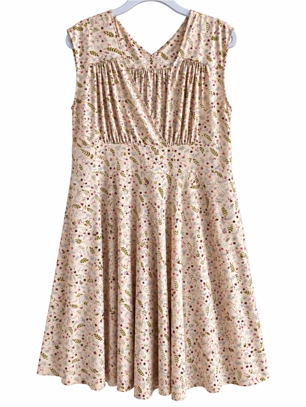 Karina Cream Floral Midi Dress